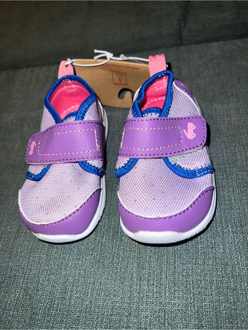 See Kai Run Purple and Blue Baby Hook-and-Loop Walkers